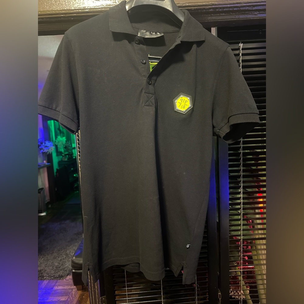PHILIPP PLEIN  POLO SHIRT PREOWNED GREAT CONDITION BARLEY WORN SZ L